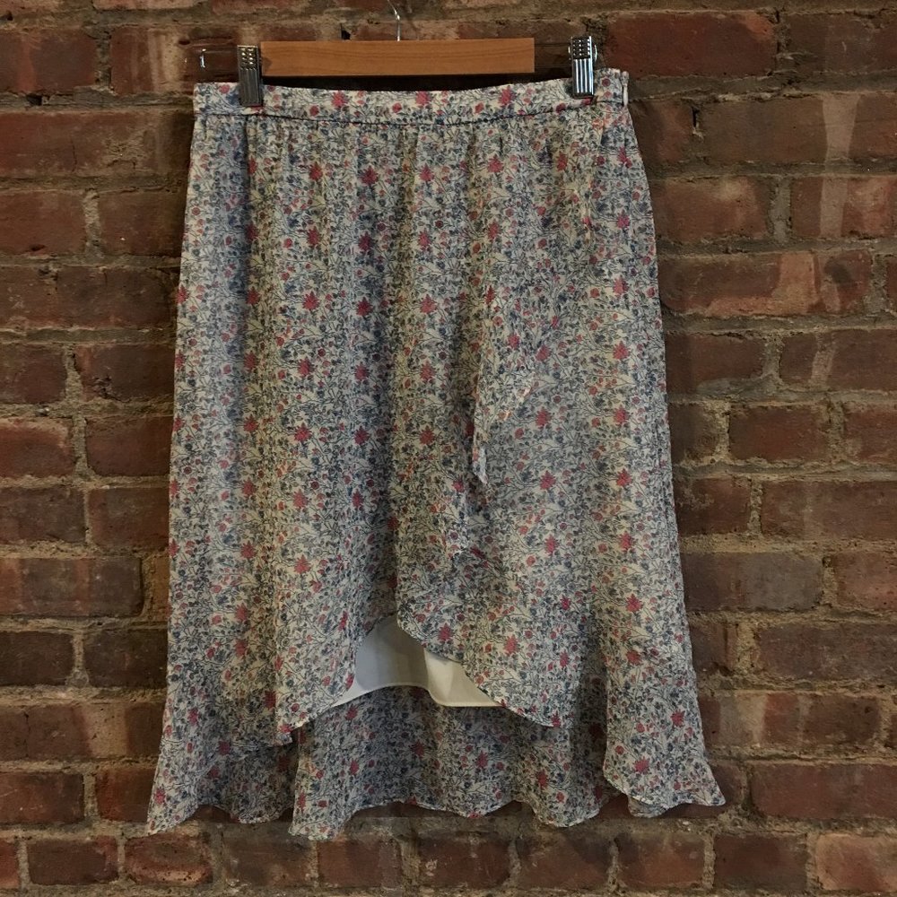 Madewell High Low Flowered Skirt